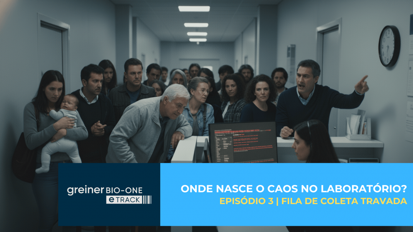 Fila de coleta no laboratório